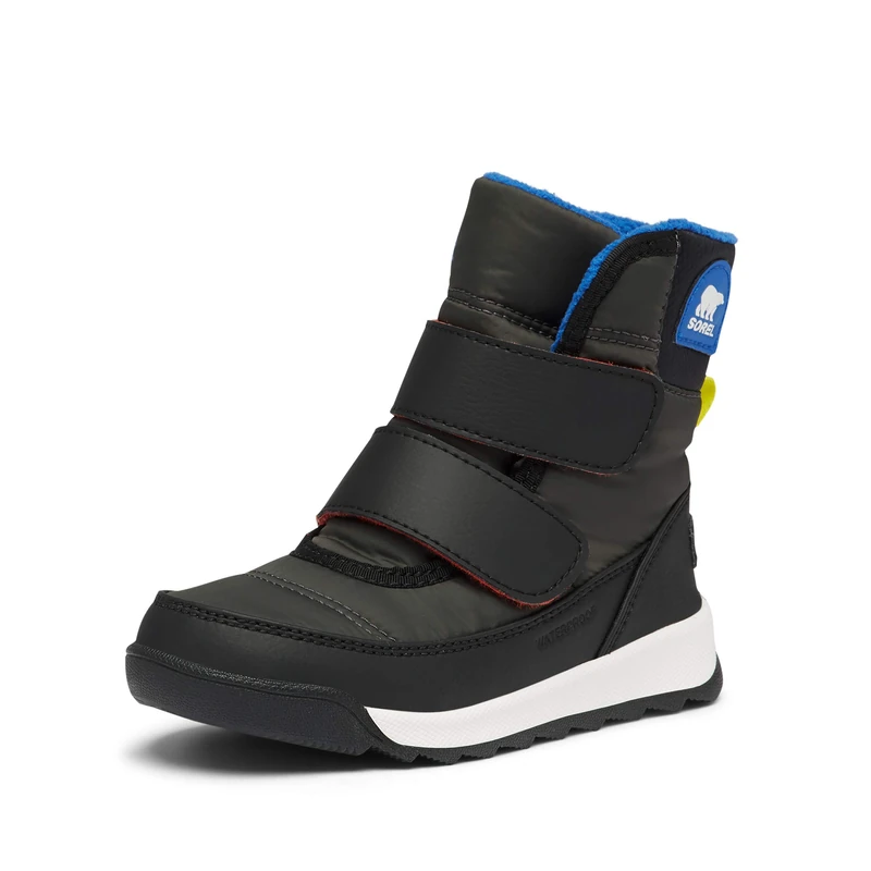 Sorel Whitney 2 Strap Waterproof Unisex Kids Winter Boots, Grey Coal, 3 UK