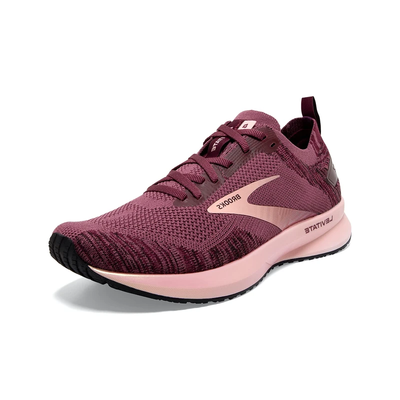 Brooks Women's Levitate 4 Running Shoe, Nocturnal/Coral/Zinfandel, 3 UK (35.5 EU)