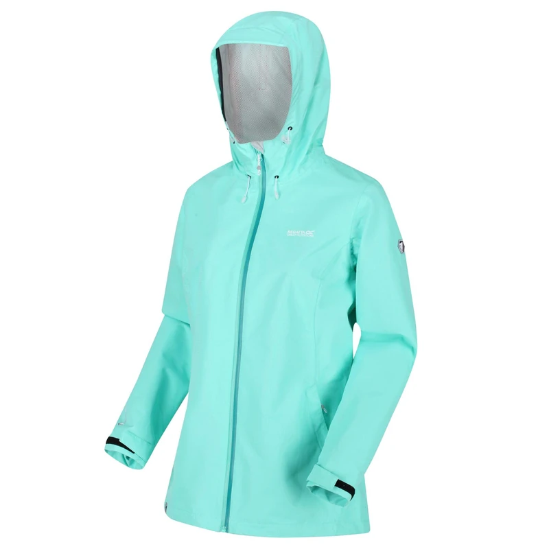 Regatta Women Hamara III' Breathable Taped Seams Mesh Lined Hooded Jackets Waterproof Shell - Tea Tree, Size 10