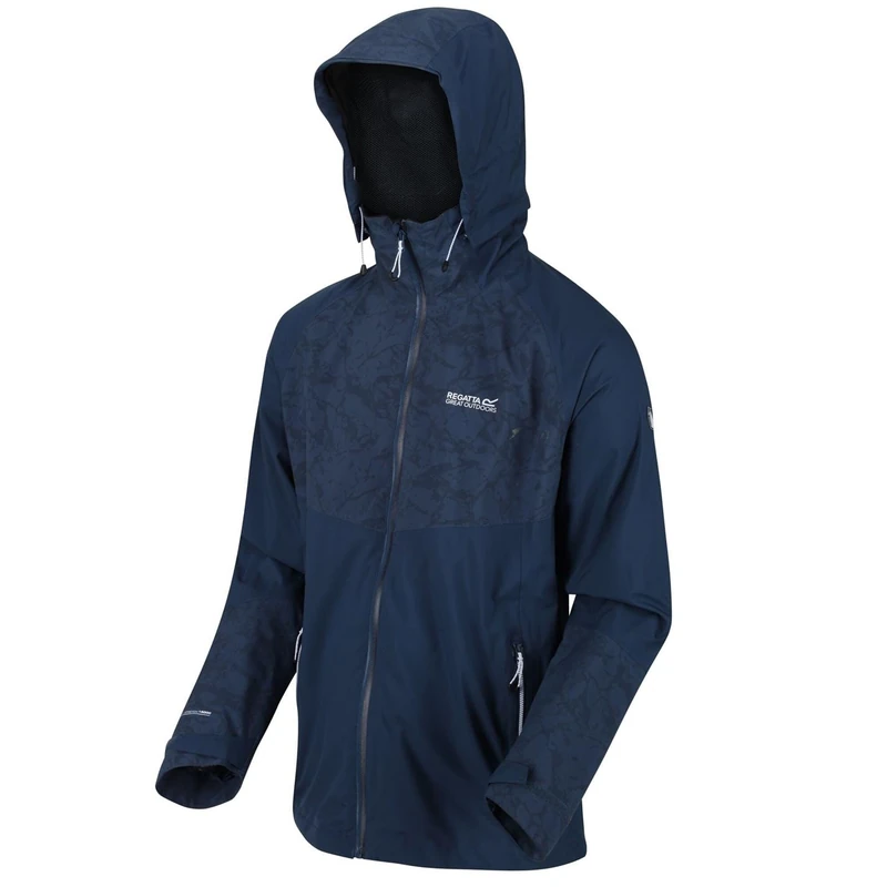 Regatta Oklahoma Men's Technical Reflective Waterproof Breathable Jacket with Detachable Hood Waterproof Shell