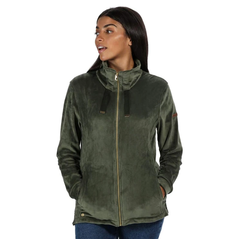 Regatta Odelia Women's Velvet Fleece with Stand Collar and Full Zip Opening Fleece