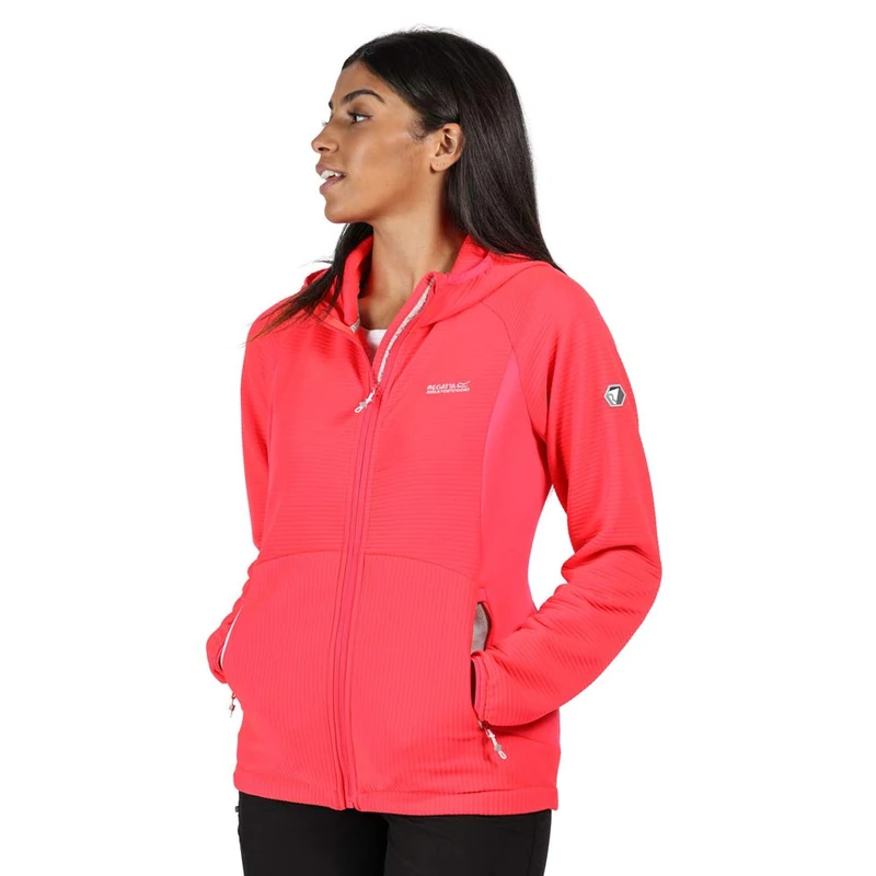 Regatta Terota Comfortable Hooded Fleece with Extol Stretch Side Panels and Full Zip Opening Fleece Woman