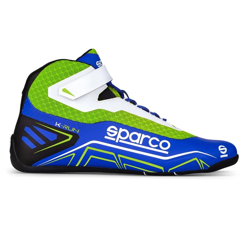 Sparco K-Run Shoes Size 34 Blue/Green Fluo