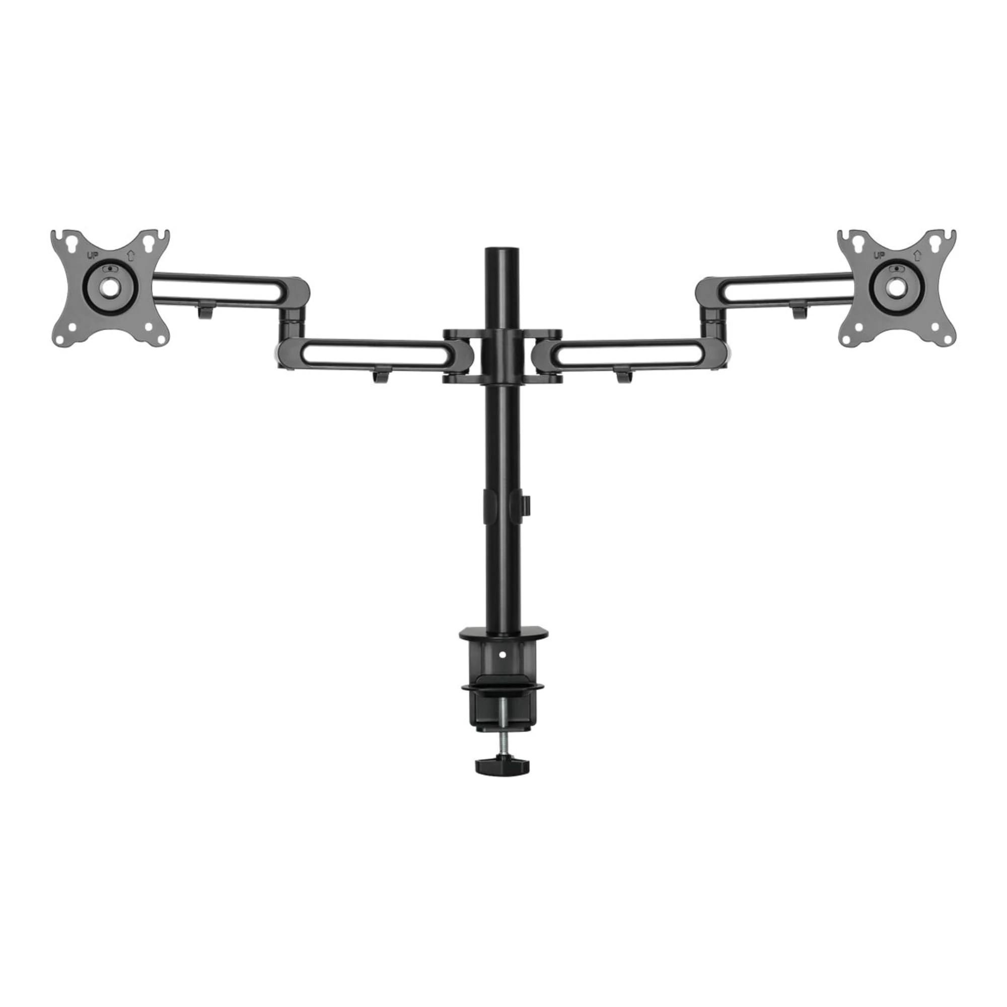 StarTech.com Desk Mount Dual Monitor Arm - Desk Clamp VESA Compatible Monitor Mount for up to 32 inch Displays - Ergonomic Articulating Monitor Arm - Height Adjustable/Tilt/Swivel/Rotating (ARMDUAL3)