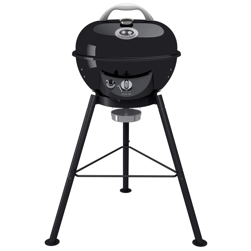 Outdoorchef Chelsea 420 G Gas Kettle BBQ, 30 mbar – 4.3 kW Ring Burner, Portable Compact Tripod, Ø 42 cm Porcelain-Enamelled Grill, Direct & Indirect Grilling, Outdoor Gas Barbecue - Image 1