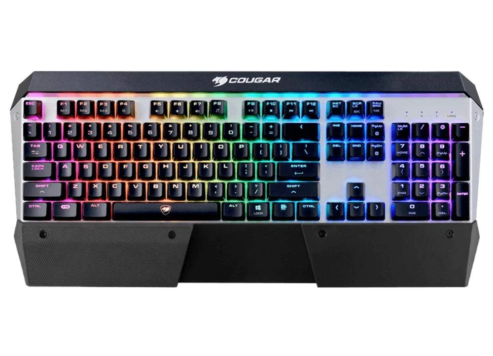 Cougar Attack X3 RGB Mechanical Gaming Keyboard - Cherry MX RED Switches - RGB backlight - FPS Palm Rest (UK Layout)