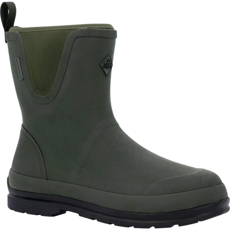 Muck Boots Unisex Originals Pull On Mid Pull on Waterproof Mid Boot, Moss, 10