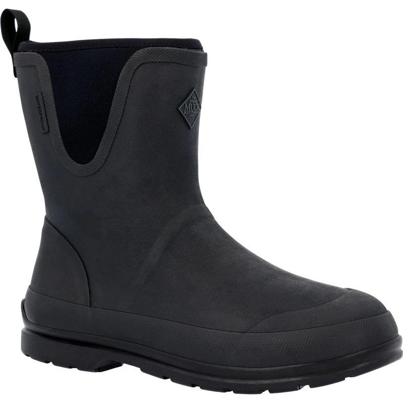 Muck Boots Unisex Originals Pull On Mid Pull on Waterproof Mid Boot, Black, 9