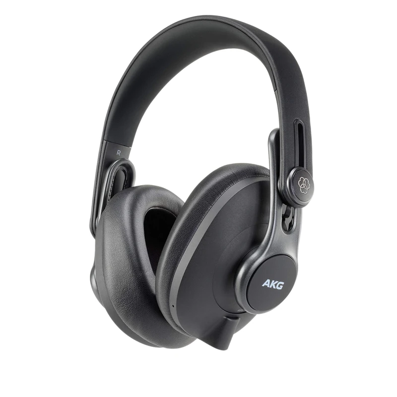 AKG K371-BT Bluetooth Studio Headphones, Over-Ear Closed-Back Design for Professional Performance, Foldable with 8 position hinges, 40 hour battery life, Built in Microphone, Earcup Gesture Controls
