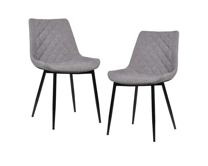 Aspect Set of 2 Dining Chair, Textile, W51xD42xH80cm,CH071GY
