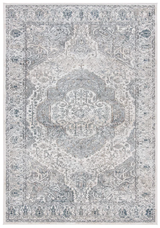 Safavieh Classic Indoor Woven Rectangle Area Rug, Oregon Collection, ORE867, in Ivory / Grey, 183 X 274 cm for Living Room, Bedroom or Any Indoor Space
