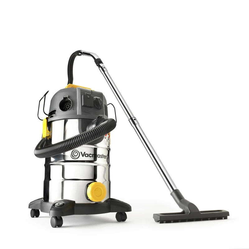 Vacmaster Wet & Dry Vacuum Cleaner 30L with Push Clean Filter. 240V L Class Industrial Dust Extractor. 1400W Motor, Power Take Off & HEPA 13 Filtration. For Commercial & Professional Use