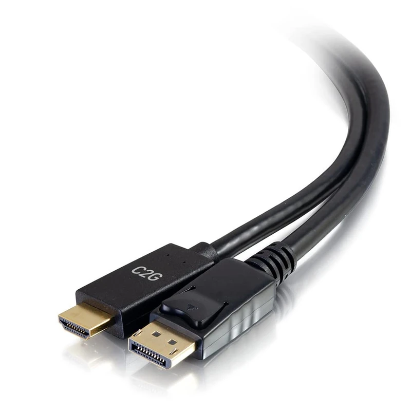 C2G 1.8M (6ft) DisplayPort™ Male to HDMI® Male Passive Adapter Cable - Ultra HD 4K 30Hz DP to HDMI Lead - Black