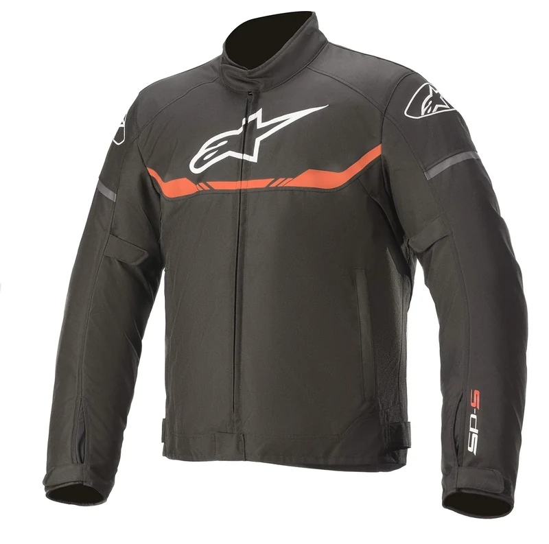 Alpinestars Men's T-sp S Waterproof Jacket Fluorescent Red Motorcycle Clothing, Melange Black, S/L