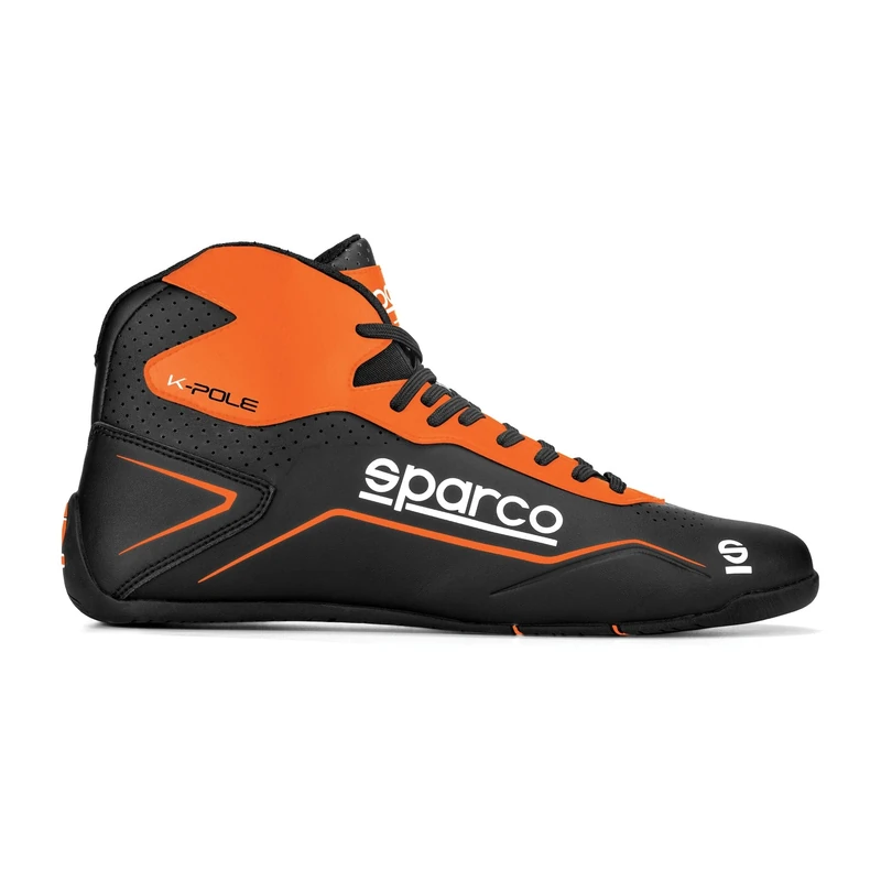 Sparco 00126930NRAF Shoes K-Pole, Size 30, Black/Fluo Orange