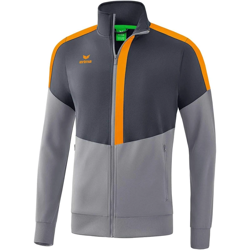 Erima Squad Trainings Jacket - Slate Grey/Monument Grey/New Orange, 164