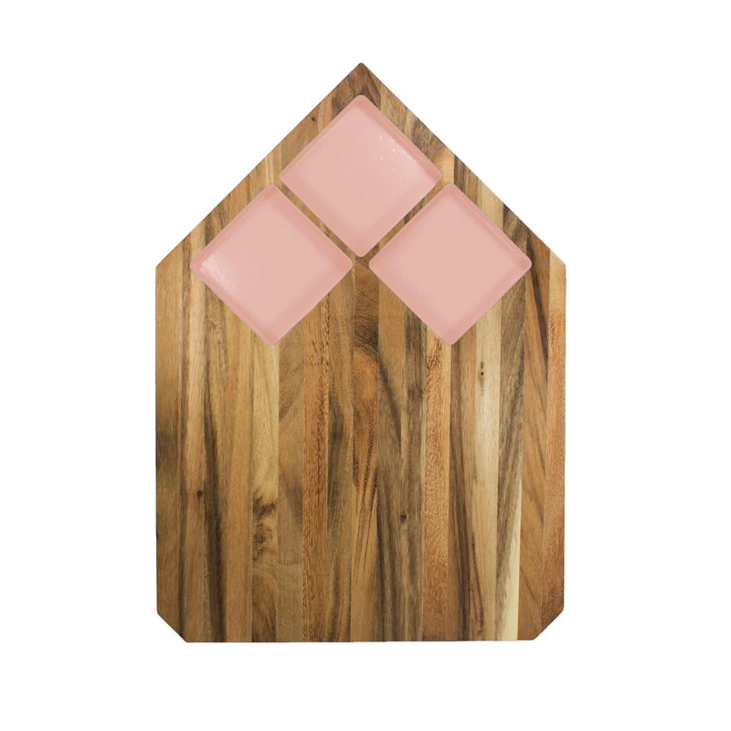 Tak Design Cutting Board, Wood, Rhubarb Custard, 40mm X28mm X25
