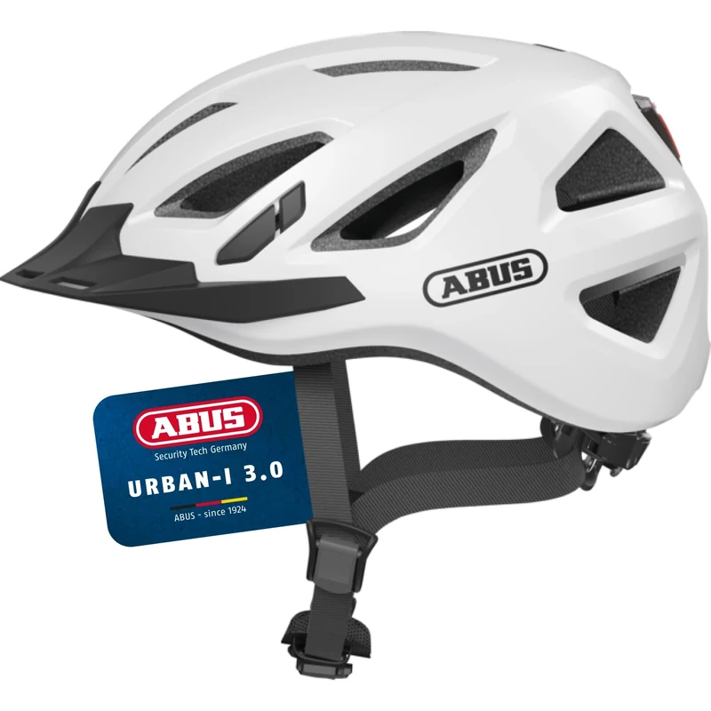 ABUS Urban-I 3.0 city helmet - bike helmet with rear light, peak and magnetic fastener - for men and women