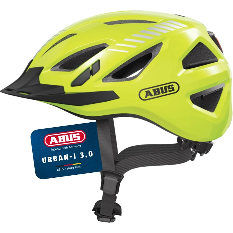 ABUS Urban-I 3.0 city helmet - bike helmet with rear light, peak and magnetic fastener - for men and women