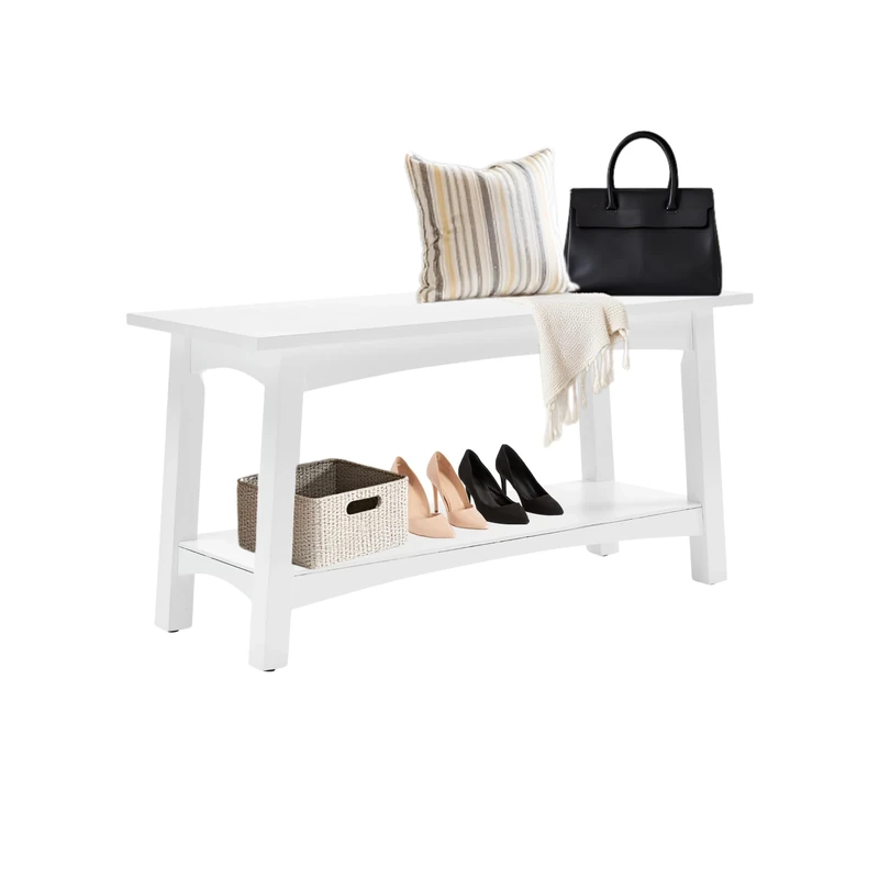 Alaterre Furniture Coventry Storage Bench, White
