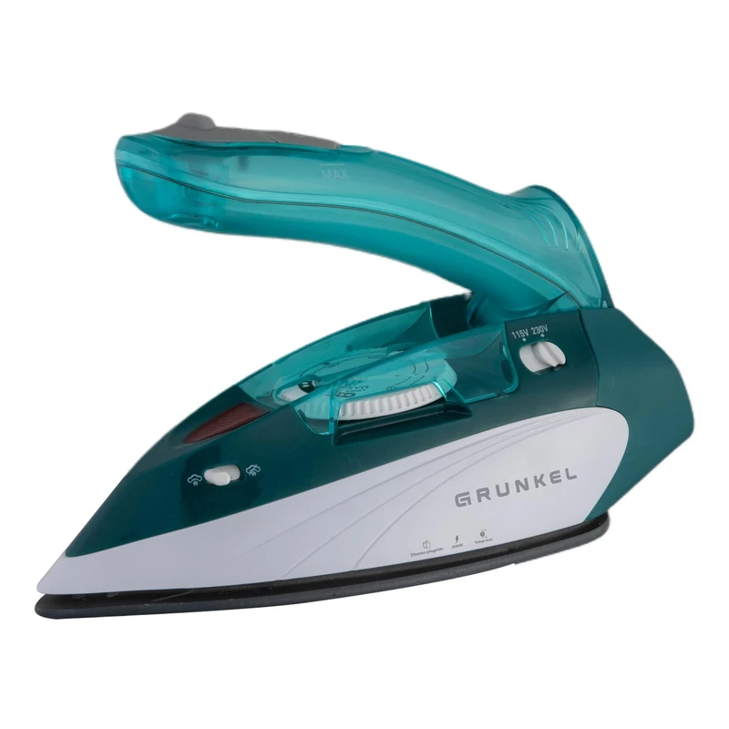 Grunkel - Travel steam iron - PLV-900- With dry ironing function. Continuous steam and steam stroke Travel iron with temperature control system - 900 W - Red - Image 1