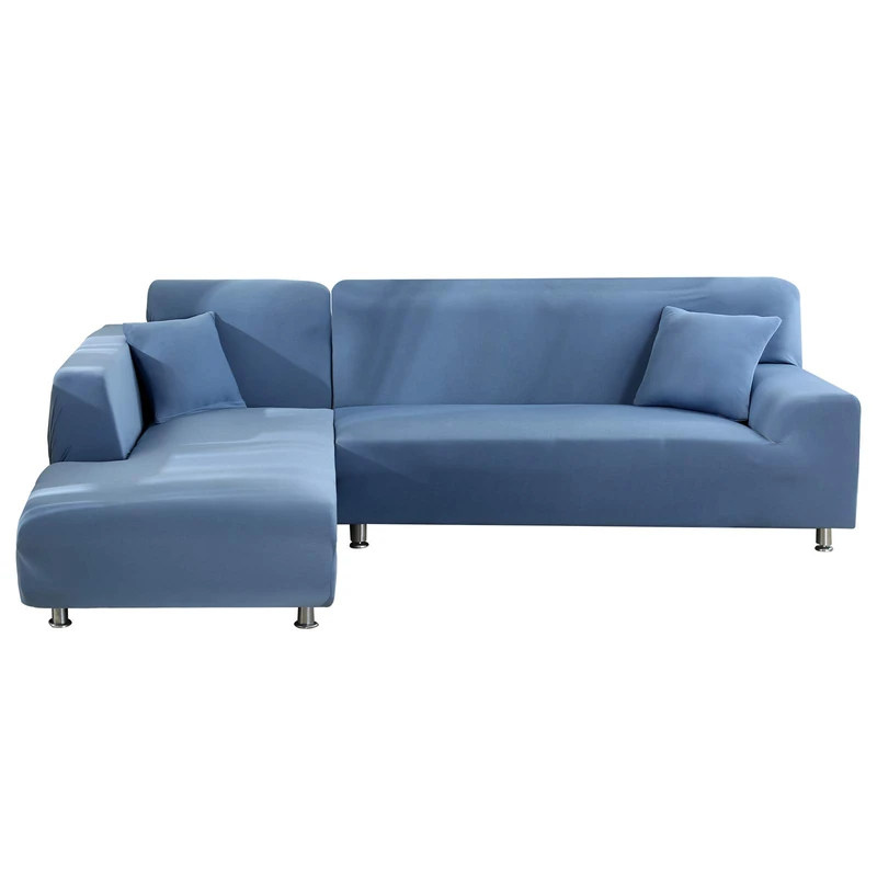 jianyana Stretch Sofa Covers Corner Sofa Cover Polyester Stretch Covers for L Shaped Sofa + 2 Pillow Covers - Image 1