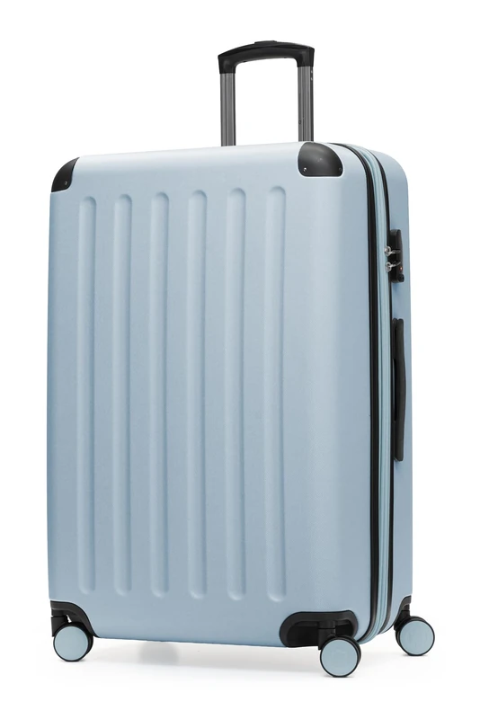 Hauptstadtkoffer Spree – Large Hardshell Suitcase, TSA Lock, 4 Double Wheels, Trolley Luggage, Rolling Suitcase, Travel Case with Expandable Capacity, 75 cm, 119 Liters, Pool Blue