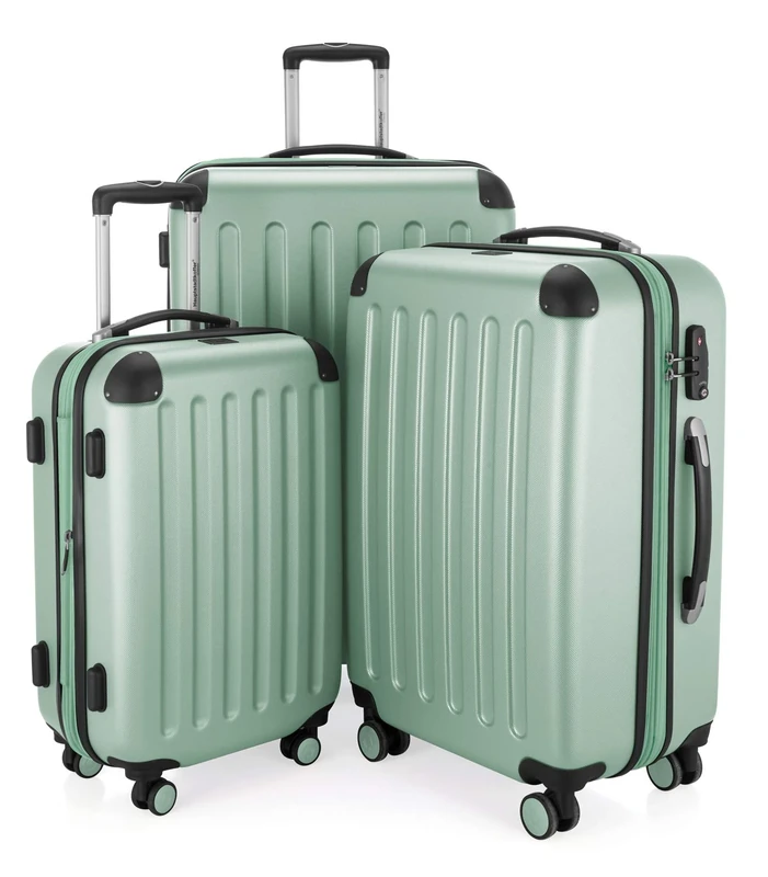 Hauptstadtkoffer Spree – 3-Piece Luggage Set – Carry-On Suitcase 55 cm, Medium Suitcase 65 cm & Large Travel Suitcase 75 cm, ABS+PC Hardshell, TSA Combination Lock, Mint