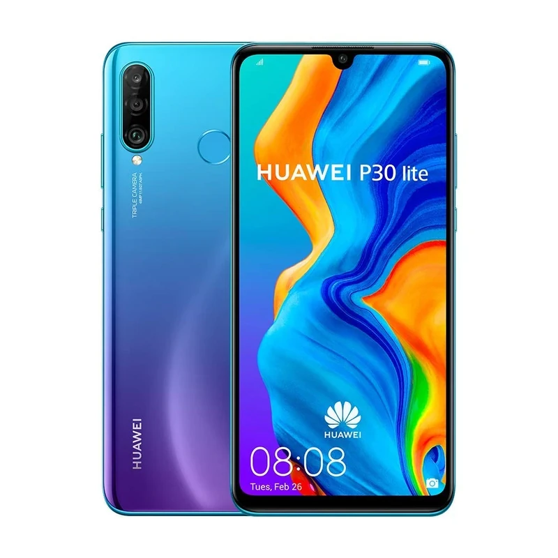 Huawei P30 Lite 128 GB 6.15 inch FHD Dewdrop Display Smartphone with MP AI Ultra-wide Triple Camera, 4GB RAM, Android 9.0 Sim-Free Mobile Phone, Single SIM, UK Version, Blue (Renewed)