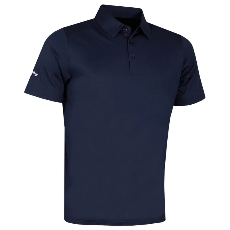 Callaway Golf Mens Swingtech Solid Polo Shirt - Peacoat - M