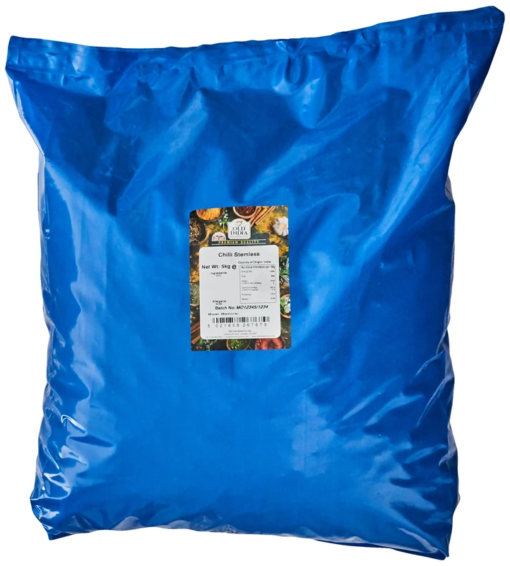 Old India Chilli Stemless - 5kg Bulk Pack Spices