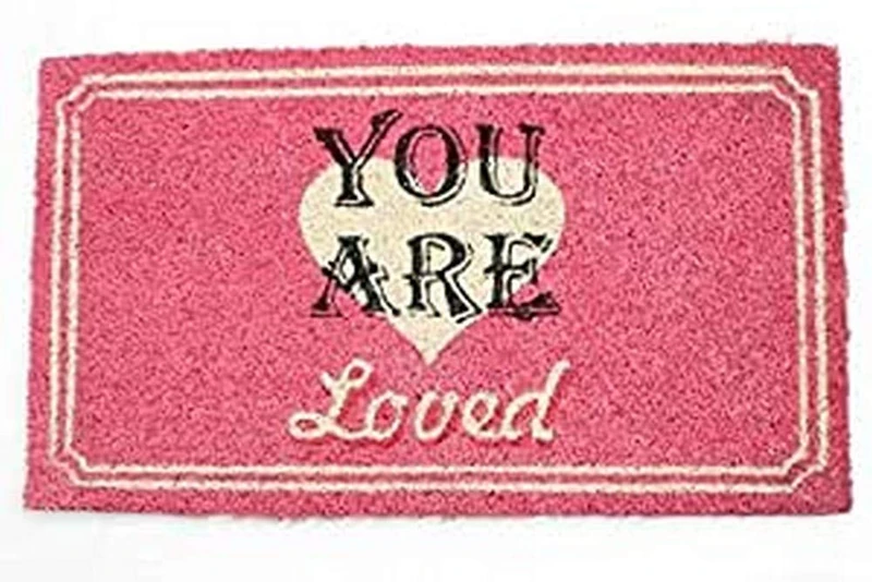 Decorative Coir Entrance Door Mat You are loved 70 cm x 40 cm