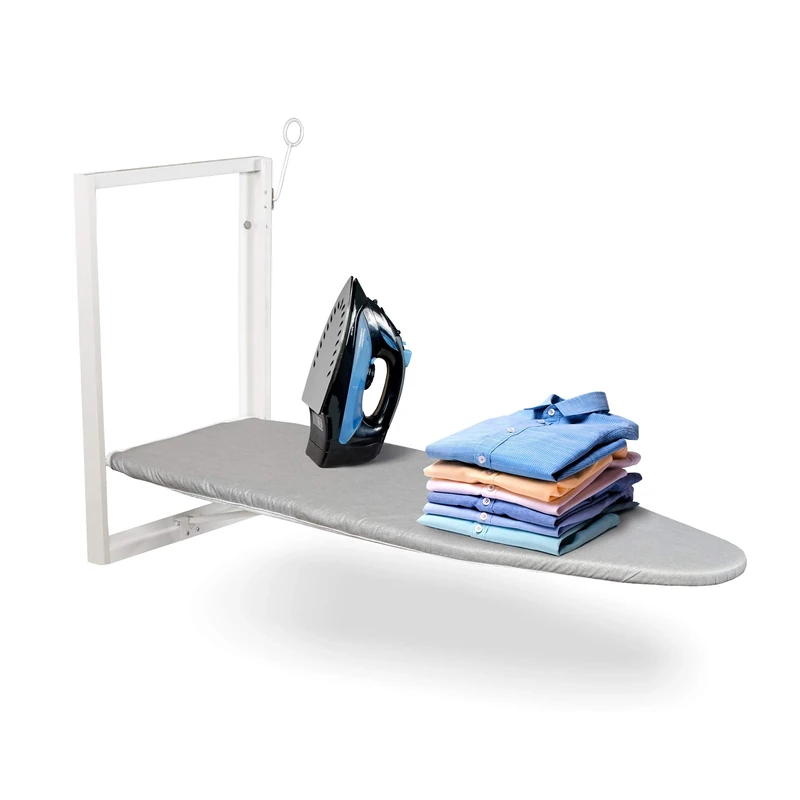 Ivation Wall-Mounted Ironing Board | Foldable 91.9 x 30.9 cm Ironing Station for Home, Apartment & Small Spaces | Sturdy Folding Board, Easy-Release Lever, Removable Cotton Cover & Mounting Hardware