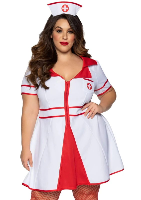 Leg Avenue 86840X 06208 Hospital Honey + Women's Costumes, Intense Green/Black/White, 1X-2X - Image 1