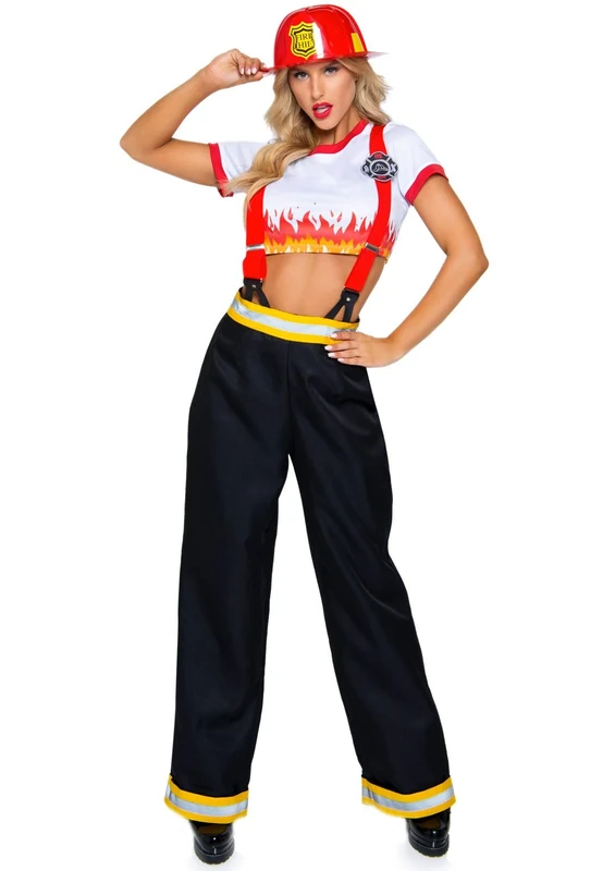Leg Avenue 86953 10103 Five-Alarm Firefighter Women's Costumes, Multicoloured, L