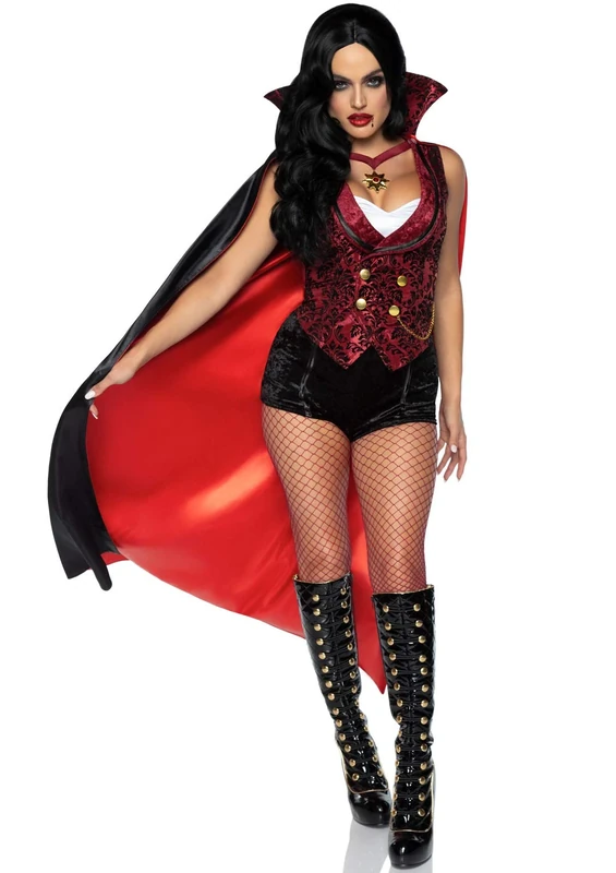 Leg Avenue 86937 04802 Adult Sized Costumes, Black/Burgundy, M