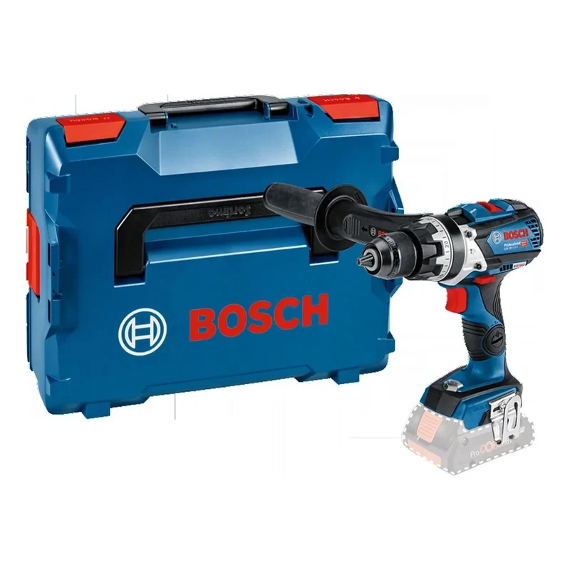 Bosch Professional 18V System Cordless Combi Drill GSB 18V-110 C (max. Torque of 110 Nm, incl. Aux. Handle, L-BOXX, Without Battery/Charger)