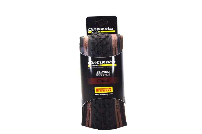 Pirelli Cinturato Gravel M Bike Tyre, Size 35-622, Classic Tan Wall