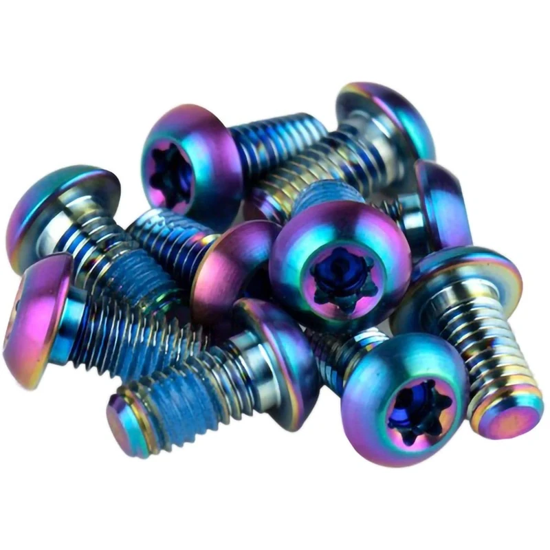 AVID accessorio set viti disco 6 fori titanio rainbow 12pz, Black - Image 1