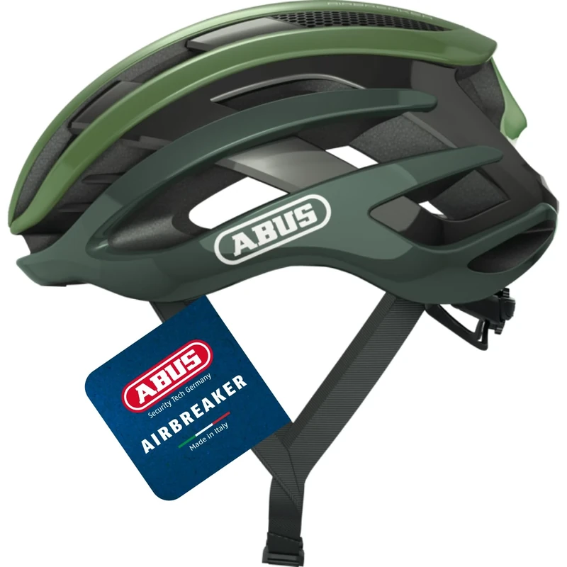 ABUS AirBreaker road bike helmet - High-end bike helmet for professional cycling - for men and women - Opal green, size S