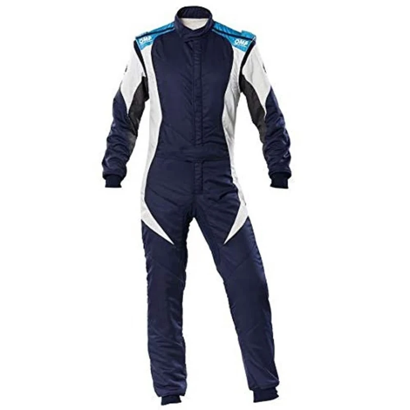 Omp First Evo Suit Navy Blue/Cyan Size 54 Fia 8856-2018