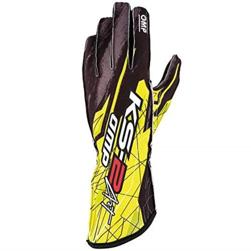 Omp Ks-2 Art Gloves Black/Yellow Size S