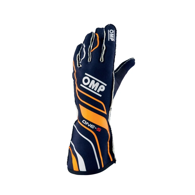 Omp One-S Gloves Navy Blue/F. Orange Size XL FIA 8556-2018