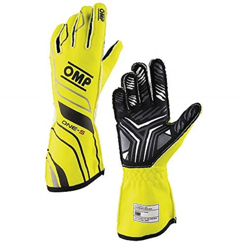 Omp One-S Yellow Flu Gloves Size XXL FIA 8556-2018