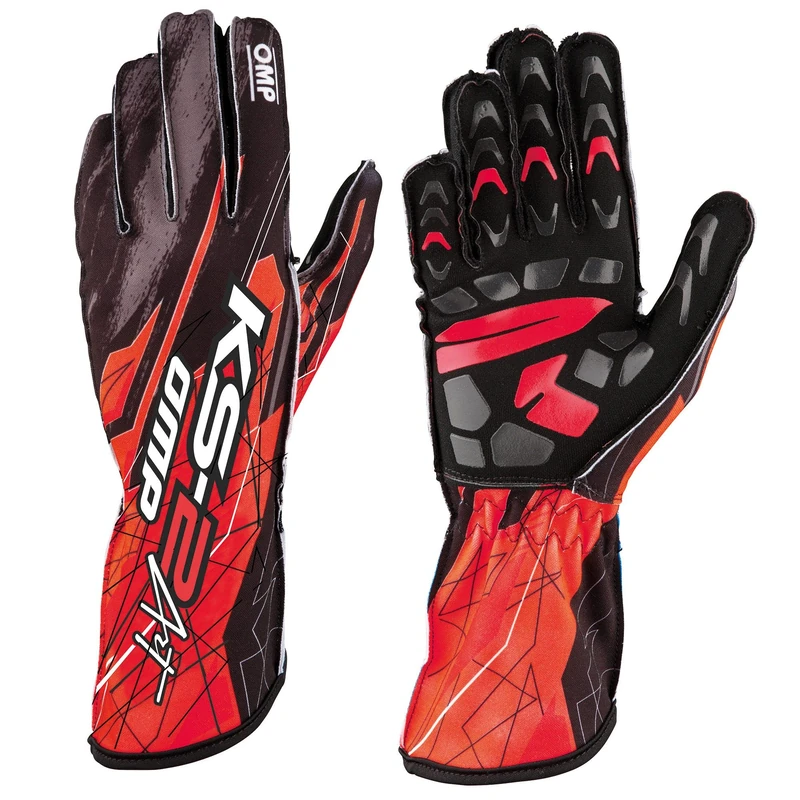 Omp Ks-2 Art Gloves Black/Red Size 4 For Child