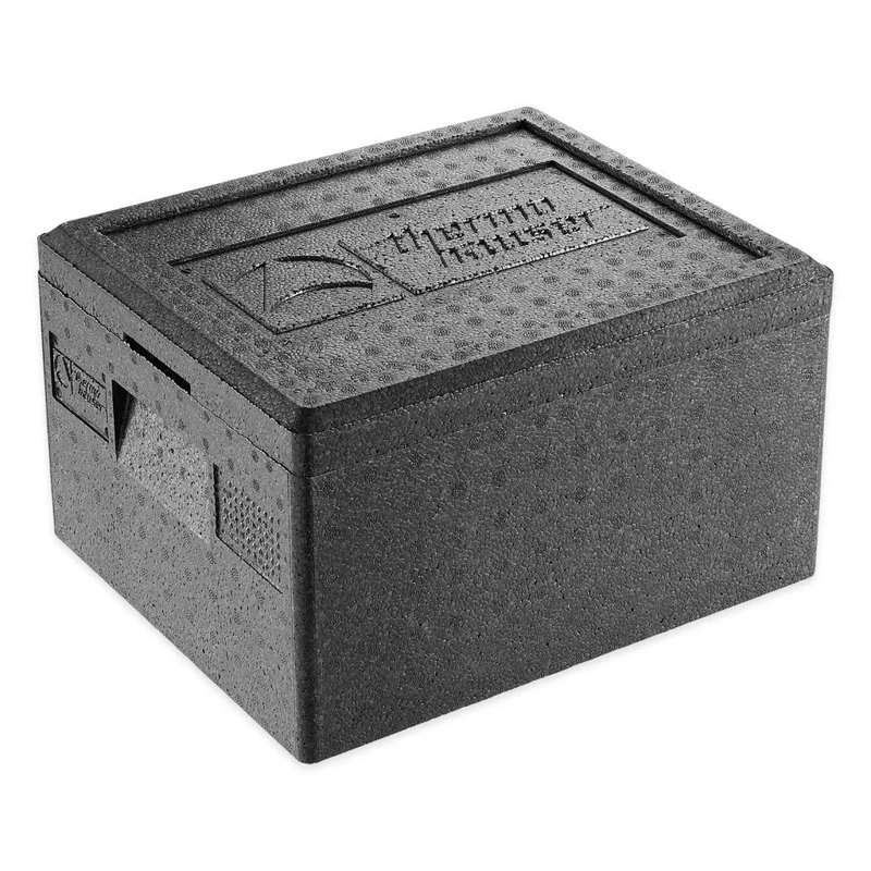 thermohauser EPP Thermal Box GN 1/2 with Lid - 14 Litre Volume - 39 x 33 x 23 cm - Black