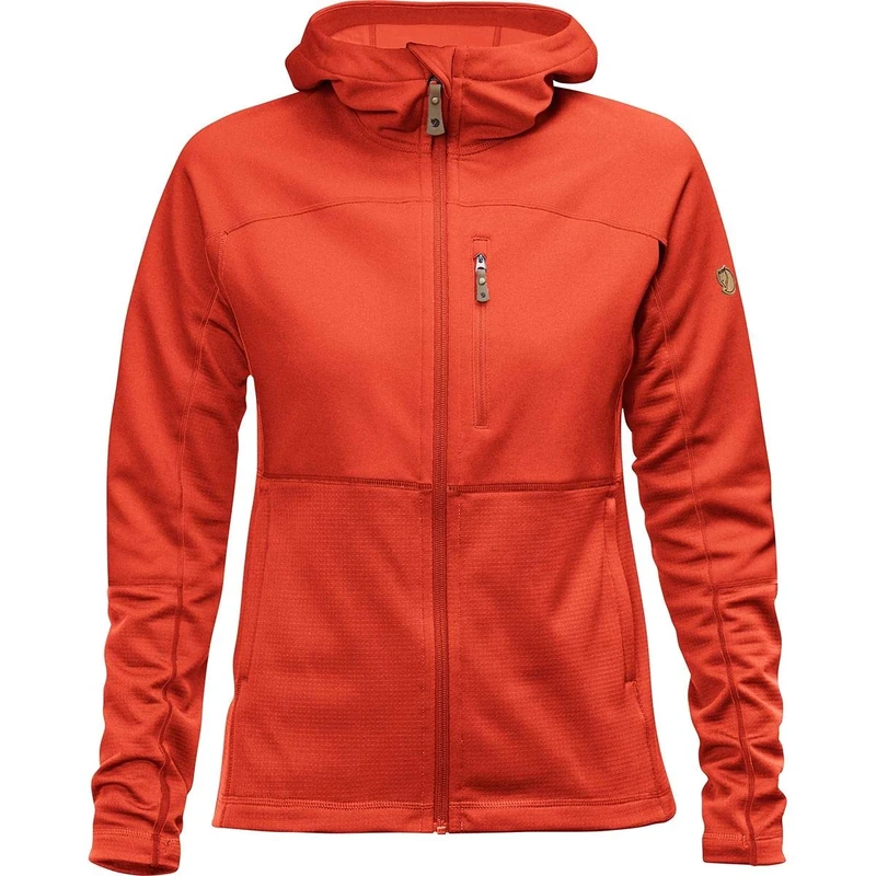 FJALLRAVEN Women's Abisko Trail Fleece Sweatshirts, Flame Orange, XS UK