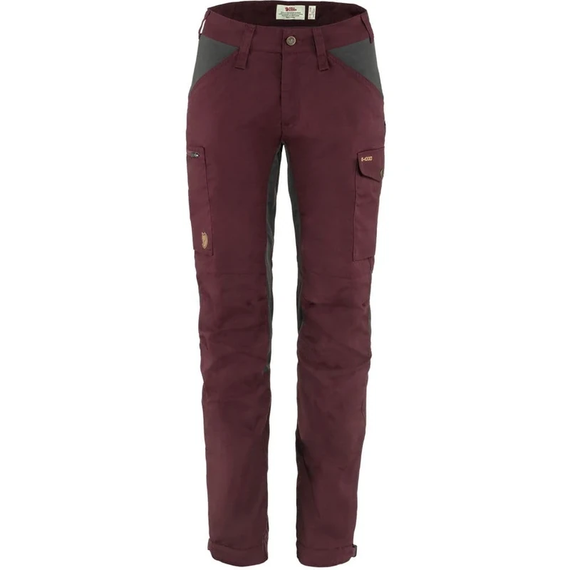 FJALLRAVEN F89829-356-030 Kaipak Trousers Curved W Dark Garnet-Dark Grey 48