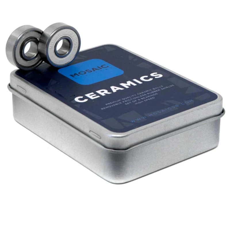 MOSAIC COMPANY Super Ceramic 1 608RS Mosaic Bearings Skateboard Bearing Accessory, Adults Unisex, White (White), One Size