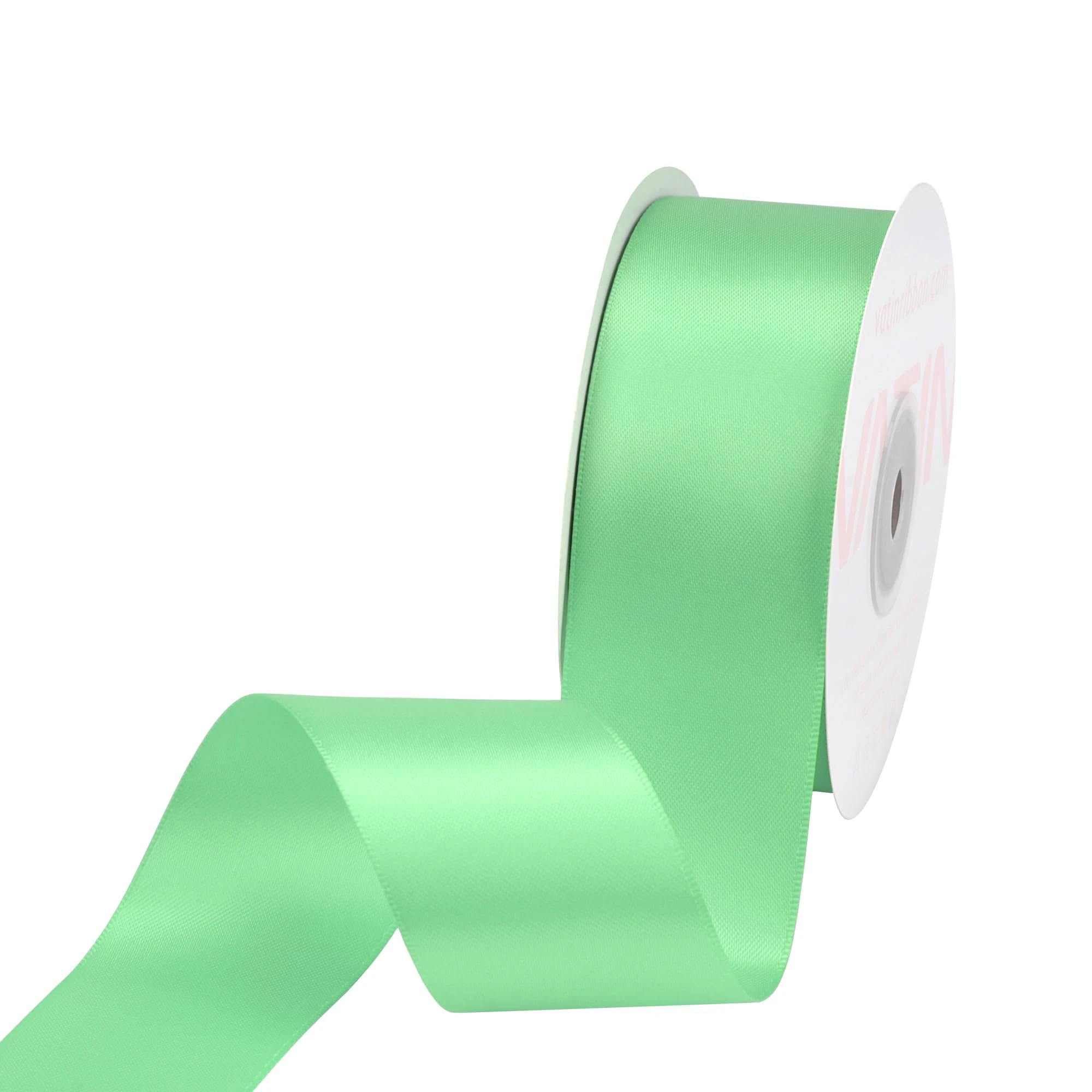 VATIN 38mm Wide Double Faced Polyester Mint Satin Ribbon Continuous Ribbon- 23 Metre, Perfect for Wedding, Gift Wrapping, Bow Making& Other Projects